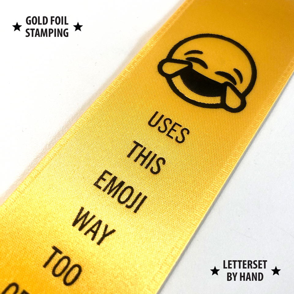 Laugh Cry Emoji - Award Ribbon