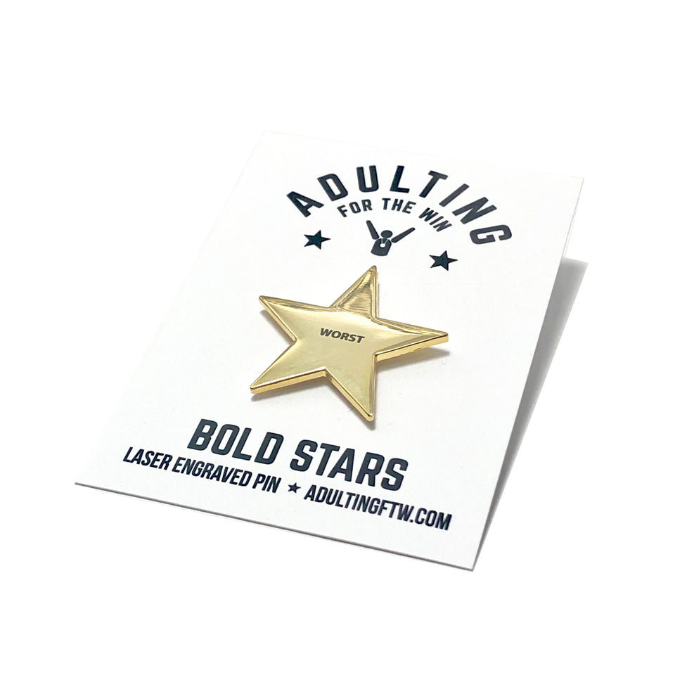 Worst - Bold Star Pin
