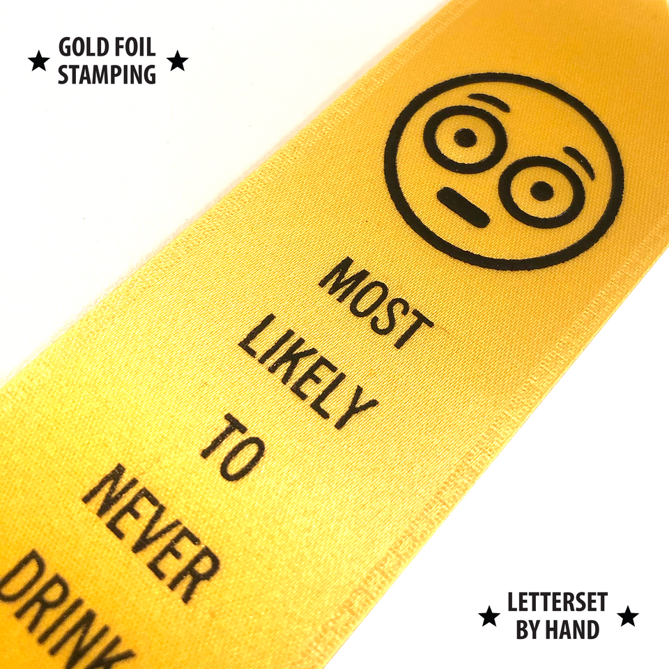 Never Drink Again - Award Ribbon